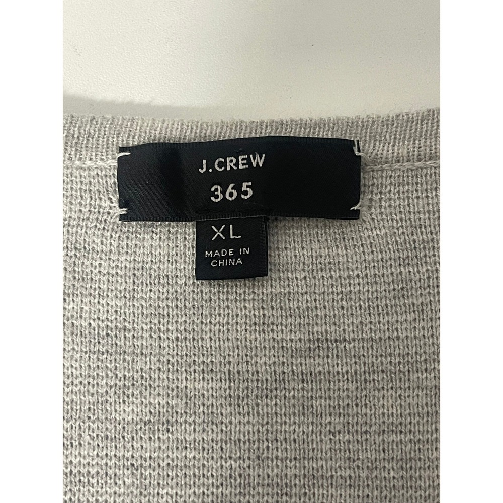 J Crew 365 Womens Cotton Wool Blend Open Front Long Cardigan Grey XL J6339 - Picture 4 of 8